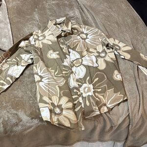 Michael Kors Beige Floral Women's Jacket